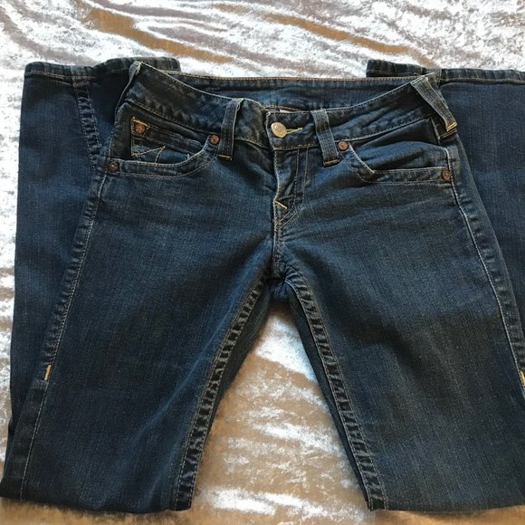 True Religion Dark Wash Joey Flare - Picture 3 of 5